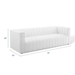 Reflection Channel Tufted Upholstered Fabric Sofa - White - MOD6002