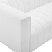 Reflection Channel Tufted Upholstered Fabric Sofa - White - MOD6002