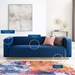 Charisma Channel Tufted Performance Velvet Living Room Sofa - Navy - MOD6020