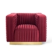 Charisma Channel Tufted Performance Velvet Accent Armchair - Maroon - MOD6023