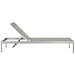 Shore Chaise Outdoor Patio Aluminum Set of 2 - Silver Gray Style C - MOD6047