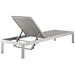 Shore Chaise Outdoor Patio Aluminum Set of 2 - Silver Gray Style C - MOD6047
