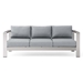Shore Outdoor Patio Aluminum Sofa - Silver Gray - MOD6137