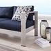 Shore Outdoor Patio Aluminum Sofa - Silver Navy - MOD6138