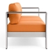 Shore Outdoor Patio Aluminum Sofa - Silver Orange - MOD6139
