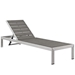 Shore Outdoor Patio Aluminum Chaise with Cushions - Silver Beige Style C - MOD6152
