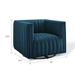 Conjure Tufted Swivel Upholstered Armchair - Azure - MOD6153