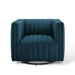 Conjure Tufted Swivel Upholstered Armchair - Azure - MOD6153