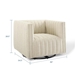 Conjure Tufted Swivel Upholstered Armchair - Beige - MOD6154