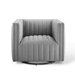 Conjure Tufted Swivel Upholstered Armchair - Light Gray - MOD6155