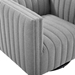 Conjure Tufted Swivel Upholstered Armchair - Light Gray - MOD6155