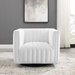 Conjure Tufted Swivel Upholstered Armchair - White - MOD6156