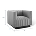 Conjure Tufted Upholstered Fabric Armchair - Light Gray - MOD6159