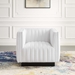 Conjure Tufted Upholstered Fabric Armchair - White - MOD6160