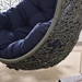 Hide Outdoor Patio Sunbrella® Swing Chair With Stand - Gray Navy - MOD6167