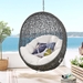 Hide Outdoor Patio Sunbrella® Swing Chair With Stand - Gray White - MOD6168