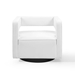 Booth Performance Velvet Swivel Armchair - White - MOD6186