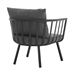 Riverside Outdoor Patio Aluminum Armchair Set of 2 - Gray Charcoal - MOD6222