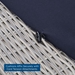 Conway Sunbrella® Outdoor Patio Wicker Rattan Ottoman - Light Gray Navy - MOD6244