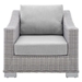Conway Sunbrella® Outdoor Patio Wicker Rattan Armchair - Light Gray Gray - MOD6246
