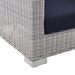 Conway Sunbrella® Outdoor Patio Wicker Rattan Sofa - Light Gray Navy - MOD6253