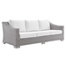 Conway Sunbrella® Outdoor Patio Wicker Rattan Sofa - Light Gray White - MOD6254