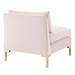 Ardent Performance Velvet Armless Chair - Pink - MOD6283