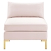 Ardent Performance Velvet Armless Chair - Pink - MOD6283