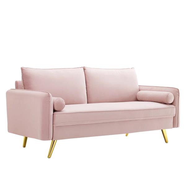 Revive Performance Velvet Sofa - Pink 