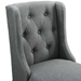 Baronet Counter Bar Stool Upholstered Fabric Set of 2 - Gray - MOD6362