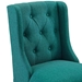 Baronet Counter Bar Stool Upholstered Fabric Set of 2 - Teal - MOD6364