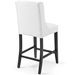 Baronet Counter Bar Stool Faux Leather Set of 2 - White - MOD6365