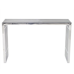 Gridiron Console Table - Silver 
