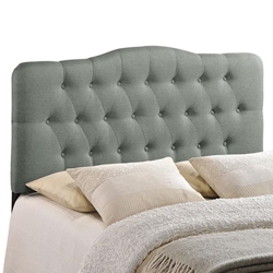Annabel Full Upholstered Fabric Headboard - Gray 