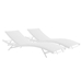 Glimpse Outdoor Patio Mesh Chaise Lounge Set of 2 - White White - MOD6482