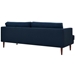 Agile Upholstered Fabric Sofa and Armchair Set - Blue - MOD6517