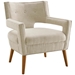 Sheer Upholstered Fabric Armchair Set of 2 - Sand - MOD6528