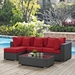 Sojourn 5 Piece Outdoor Patio Sunbrella® Sectional Set C - Canvas Red - MOD6630