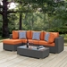 Sojourn 5 Piece Outdoor Patio Sunbrella® Sectional Set F - Canvas Tuscan - MOD6636