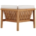 Bayport Outdoor Patio Teak Wood Corner Chair - Natural White - MOD6653