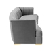 Encompass Channel Tufted Performance Velvet Curved Sofa - Gray - MOD6675
