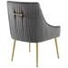 Discern Pleated Back Upholstered Performance Velvet Dining Chair Set of 2 - Gray - MOD6749