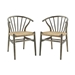 Flourish Spindle Wood Dining Side Chair Set of 2 - Gray - MOD6808