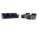 Stance 3 Piece Outdoor Patio Aluminum Sectional Sofa Set B - White Navy - MOD6844