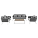 Stance 5 Piece Outdoor Patio Aluminum Sectional Sofa Set A - White Gray - MOD6854