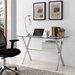 Stasis Glass Top Office Desk - White Style A - MOD6880