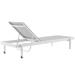 Charleston Outdoor Patio Aluminum Chaise Lounge Chair Set of 2 - White Gray - MOD6884