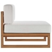 Upland Outdoor Patio Teak Wood 4-Piece Sectional Sofa Set - Natural White - MOD6918