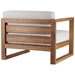 Upland Outdoor Patio Teak Wood 4-Piece Furniture Set - Natural White - MOD6922
