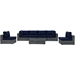 Summon 7 Piece Outdoor Patio Sunbrella® Sectional Set B - Canvas Navy - MOD7035